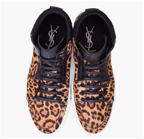 ysl leopard sneakers